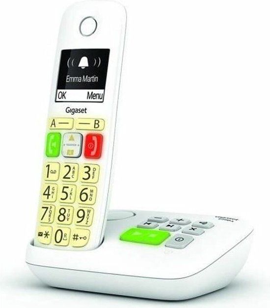 Gigaset E290A White Landline Telephone with Answering Machine
