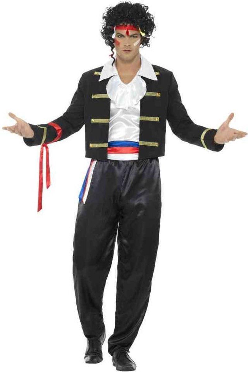 Smiffys 80s New Romantic Costume - Black - Size L