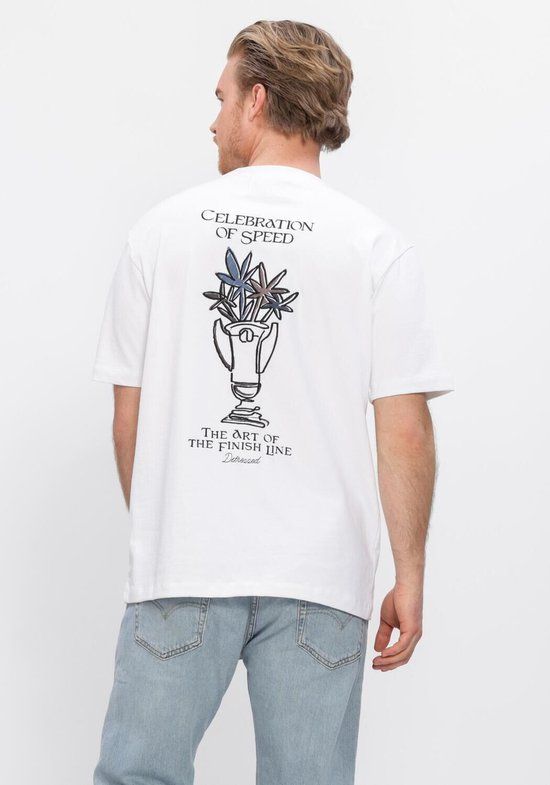 Dstrezzed Collin Artwork Tee Polo Shirt Heren Wit XXL