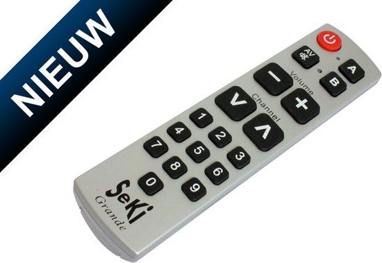 Seki Senioren / Slechtzienden universele afstandsbediening Grande - Zilver