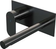 Brauer Gunmetal Edition Robinet de lavabo encastré avec bec droit et plaque de recouvrement Modèle C2 Gunmetal Brossé PVD