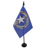 AZ FLAG Tafelvlag Noordelijke Marianen 15x10 cm Polyester 100D Plastic Voet