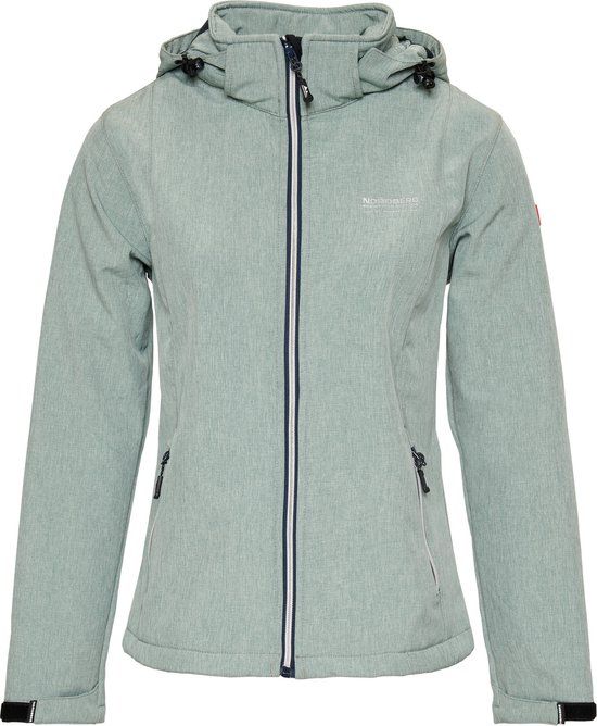 Nordberg Rinda Softshell Outdoor Zomerjas Dames Lichtgroen Melange Maat M