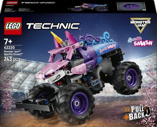 LEGO Technic 42220 Monster Jam Sparkle Smash Pull-Back Building Set