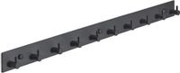 Brute Strength RVS Wandkapstok Mat Zwart 10-haaks 67 cm