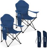 TRVLMORE Campingstoelen XXL - Opvouwbaar - 2-Pack - Blauw