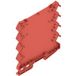 Weidmüller CH20M6 BP 4P-4P RD LF 1 1261495 Boîtier DIN-rail élément de base Fermé, Pour montage sur rail DIN 6,1 x 110,7 Plastique Rouge 50 pièce(s)