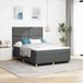 Maison Exclusive - Lit boxspring avec tête de lit, gris foncé, 140 x 190 cm, rembourré