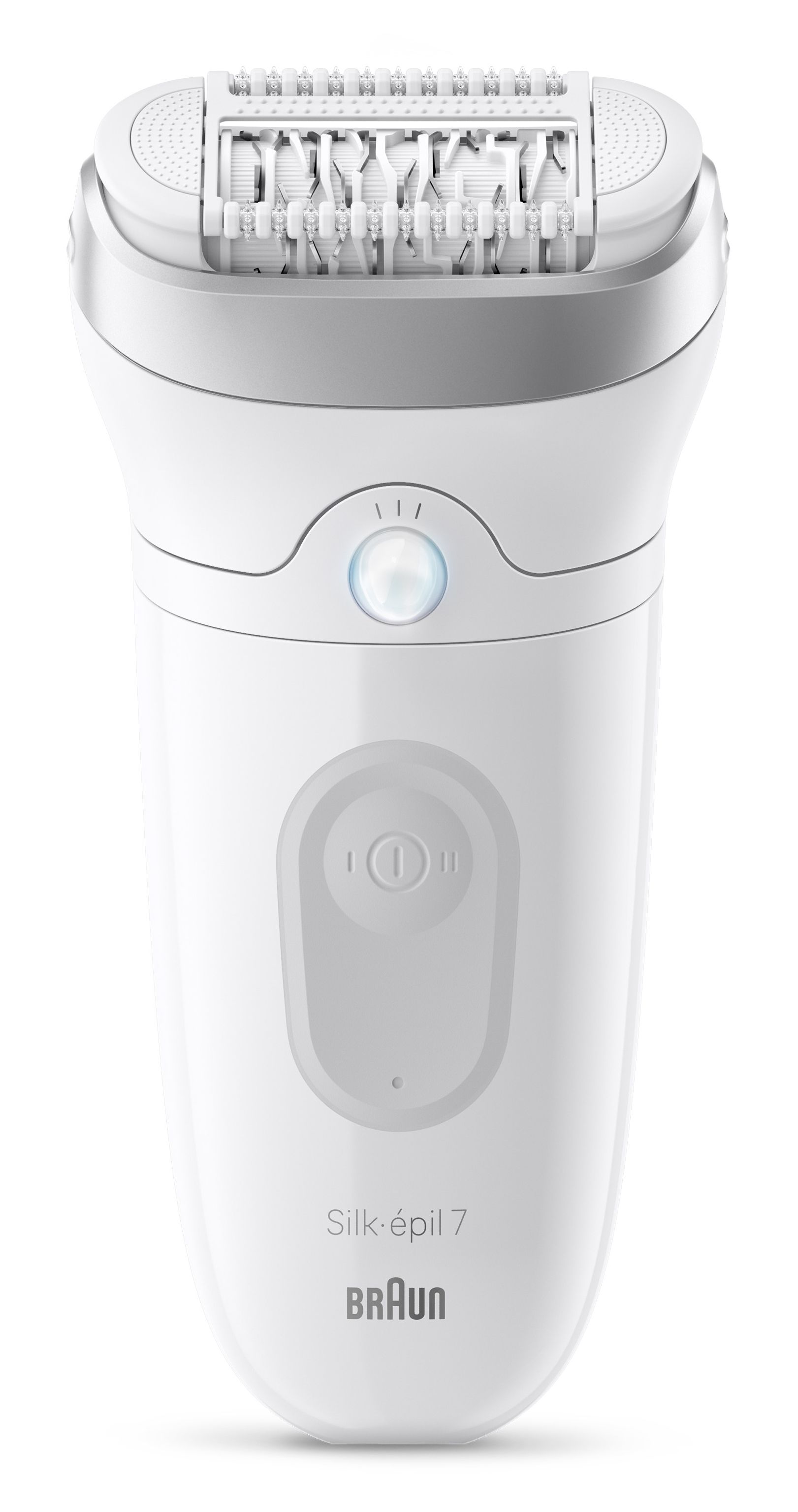 Braun Silk·épil 7 Epilator met brede kop voor gemakkelijk verwijderen, nat en droog, gladde lange huid, 7-000, zilver