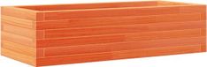 vidaXL Plantenbak 90x40x23 cm massief grenenhout wasbruin