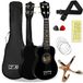 3rd Avenue Sopraan Ukulele Pack 53 cm voor beginners – hoes, standaard, riem, touwen, plectrums en markeringen, zwart