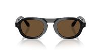 Giorgio Armani AR 8244 Lunettes de soleil homme noir pilote marron 49mm