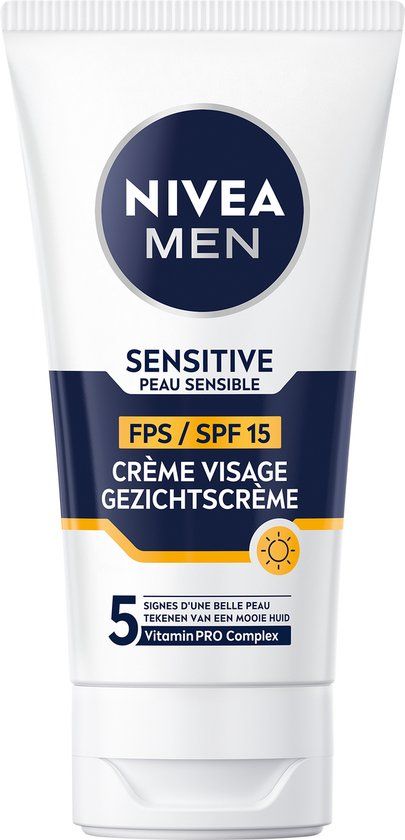 NIVEA MEN Sensitive Gezichtscrème - SPF 15 - 75 ml