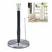 Relaxdays Keukenrolhouder Staand RVS Zilver/Zwart 33x17cm