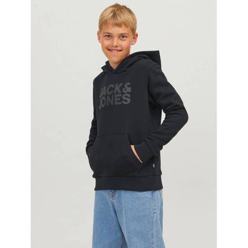 JACK & JONES JUNIOR JJECORP Logo Hoodie - Black