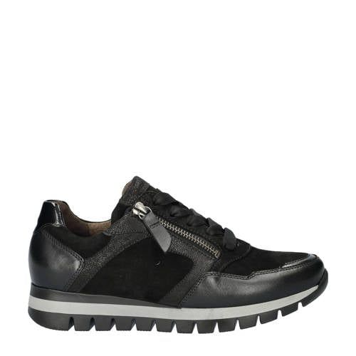 Gabor Zwarte Leren Sneakers