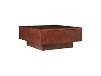 Ferm Living Burl Storage Table 70x70 cm Dark Stained Burl