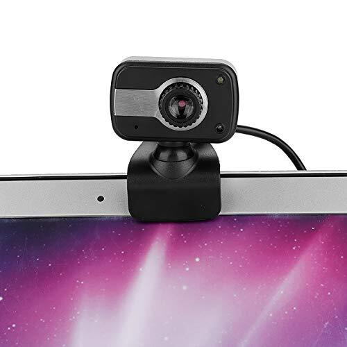 Mugast USB HD webcam, Mini 1080P HD USB PC webcam LED nachtzicht web cam horizontaal 360 ° draaibaar, draagbare USB 2.0 webcamera met microfoon voor videotelefonie MSN/voor Skype/voor ICQ enz.