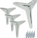 Ster Set de 4 pieds de meuble argenté - 15 cm
