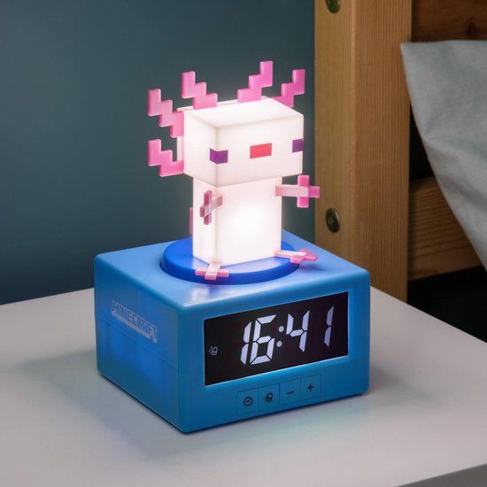 Paladone Minecraft Axolotl Icon Alarm Clock