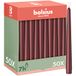 Bolsius - Gladde Dinerkaarsen - Bordeauxrood - 50 Stuks - 24,5 cm