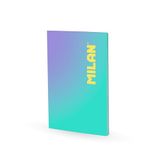 MILAN Notitieboek, A4, gelijmd, geruit, 48 vellen, 95 g/m², collectie Sunset, turquoise