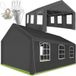 tectake® Pavillon - Tente de réception 4x6 m - Pavillon de jardin avec 4 parois latérales - Tente de fête avec protection UV - Tente d'événement - Incluant piquets et cordes - Pour festivals, mariages et fêtes - Gris