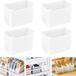 Unyqoos Lot de 4 organisateurs de réfrigérateur, boîtes de rangement de cuisine empilables en plastique transparent