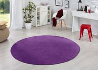 Hanse Home Modern effen vloerkleed rond Fancy - paars 200 cm rond