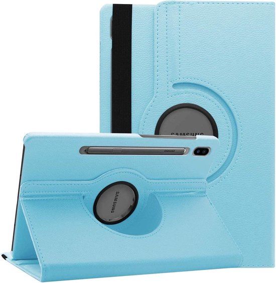 LuxeBass Tablet hoesje 360 - Licht Blauw voor Samsung Galaxy Tab S8 Plus