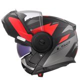LS2 FF902 Scope II Duria Zwart Rood 06 Systeemhelm - Maat 3XL
