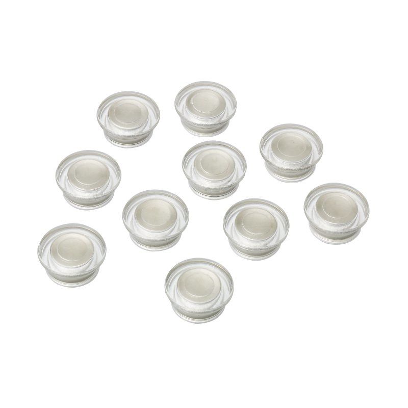 Nobo Glasmagneten - 10 Stuks - Zilver/Transparant