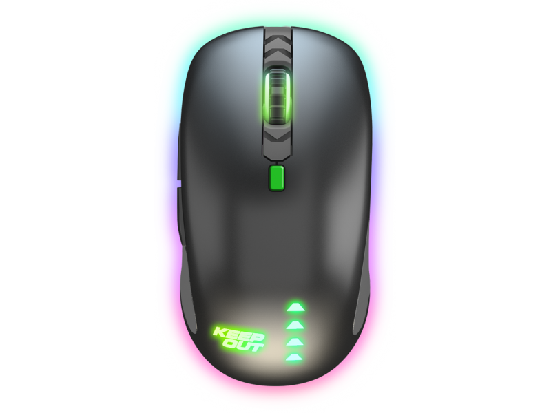 - X9CH Gaming Mouse - Black, Grey, Green - 8200 DPI - 180 cm Cable
