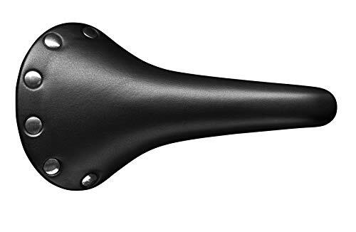 Selle San Marco Carbon Steel Colour zadel, uniseks, volwassenen, zwart + zilver klinknagels, één maat