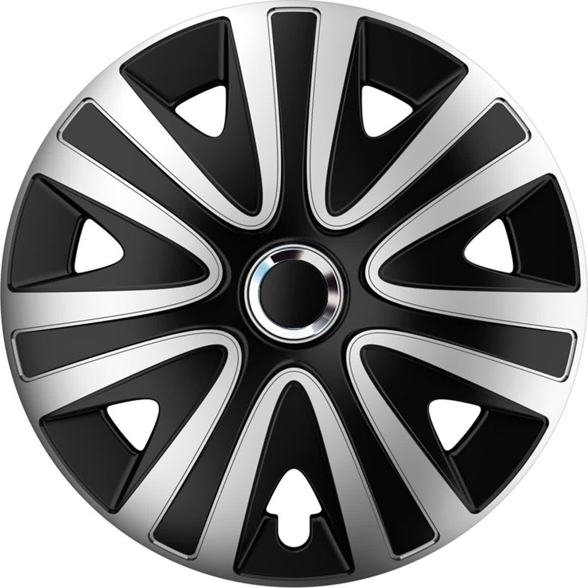 AutoStyle 4-Delige Wieldoppenset Rialto Pro 16-inch Zilver/zwart