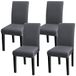 Merkloos / Sans marque Fuloon Stoelhoezen, set van 4 of 6 stuks, universele stretch afneembare stoelhoezen voor eetkamerstoelen, moderne schommelstoelen voor bruiloftsboeket, hotel, restaurant, grijs