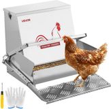 VEVOR Automatische Kippenvoerbak, 18,14 Kg Pluimveevoerbak, Regenbestendige Pedaalvoerbak met Afsluitbaar Deksel, Geen Verlies, Kippenbenodigdheden voor Krielkippen, Pluimvee En Fazanten.