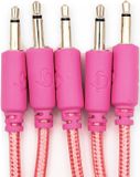 Bowl Modular Gevlochten Patchkabels 15 cm – Roze – 15 Stuks – Eurorack / Modular Synthesizer – 3,5 mm Mono Jack