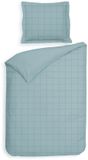 Heckettlane Dekbedovertrek Diamante - 140x200/220 cm - Blauw - Katoen-Satijn