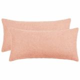vidaXL Kussensloop - 2 stuks - Roze - 40 x 70 cm - Katoensatijn