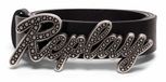 REPLAY Leren riem Belt W75 Black zwart