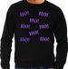 Bellatio Decorations Foute Kersttrui/sweater voor heren - hohohohoho - zwart - glitter paars - Kerstfeest L