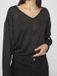 VILA Vinovy L/S V-hals Rev Knit Top-noos Femme M Noir