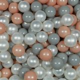 Mimii Ballen voor ballenbak 7cm 400st parel, grijs, roségoud