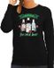 Bellatio Decorations foute kersttrui/sweater dames - IJskoud bier - zwart - Christmas beer M
