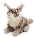 Uni-Toys - Maine-Coon-kat, zittend (grijs) - 27 cm (hoogte) - pluche kat - pluche dier, knuffeldier