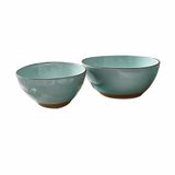 LOBERON Saladekom set van 2 Biarré turquoise