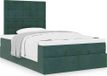 Maison Exclusive - Cadre de lit ottoman avec matelas, vert foncé, 120x200 cm, velours