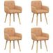 Vidaxl Chaises de salle à manger 4 pc bouclé beige 59 x 56,5 x 85 cm
