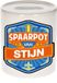 Bellatio Decorations Kinder spaarpot met naam - Stijn - keramiek - met dop - wit